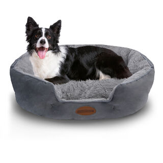 Nobleza Cama reversible gris Perros Pequeños