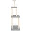 VidaXL Rascador para gatos con postes de sisal gris claro, , large indicador imagen numero 3