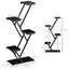 Outsunny Soporte para Plantas de 4 Niveles Estanter&iacute;a de Madera para Macetas con Marco de Acero para Interiores Exteriores Sal&oacute;n Dormitorio 53x24x119,5 cm Negro, , large indicador imagen numero 3