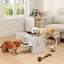 PawHut Comedero Perros Elevado Blanco, , large indicador imagen numero 2