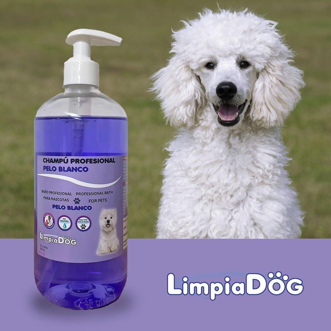 LIMPIADOG Champu para perros pelo blanco, ilumina el pelaje de tu mascota aroma Fresco y Natural 5 Litros, , large Imagen numero 8