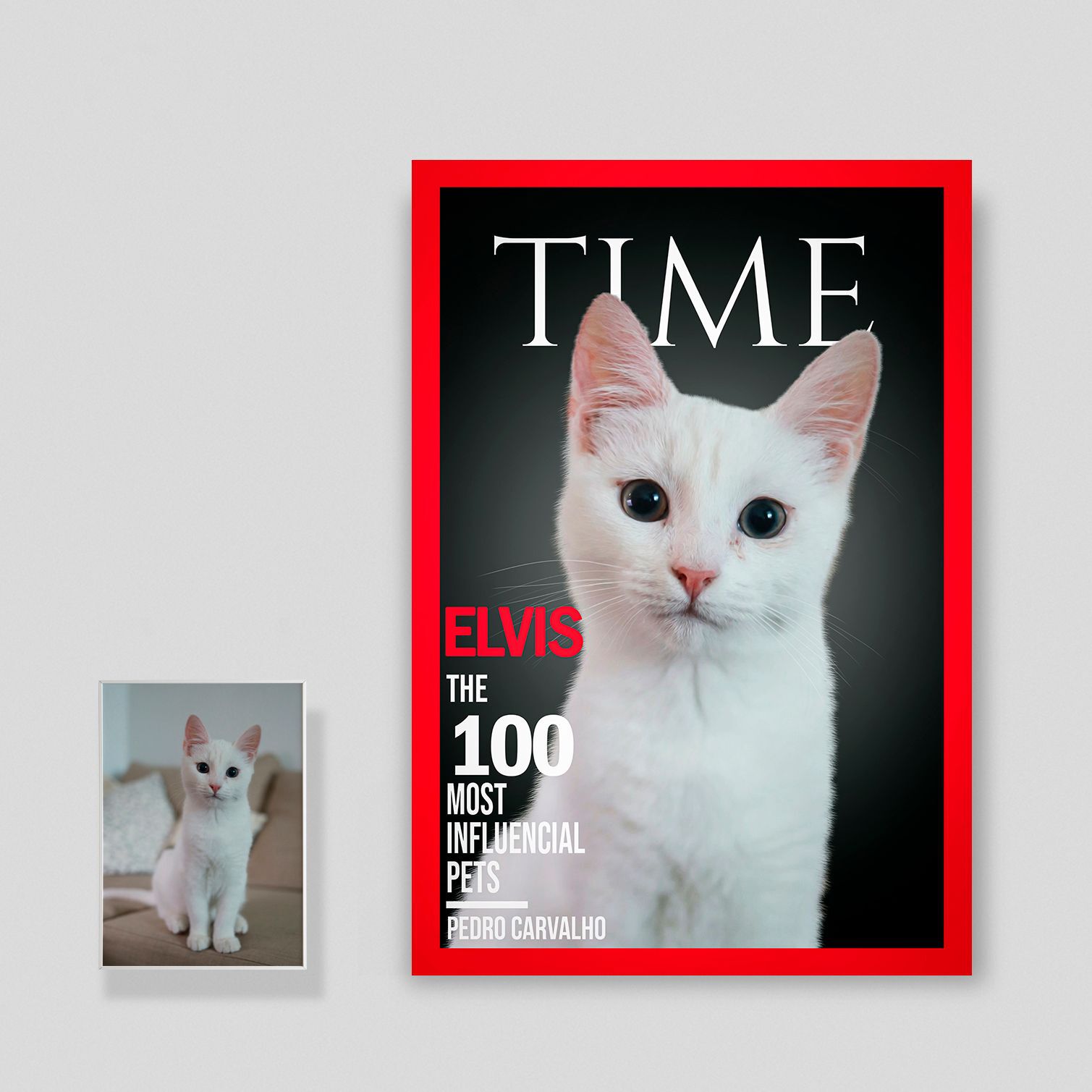 Pet Story Retrato Personalizado de Mascota póster Portada de la revista Time thumbnail