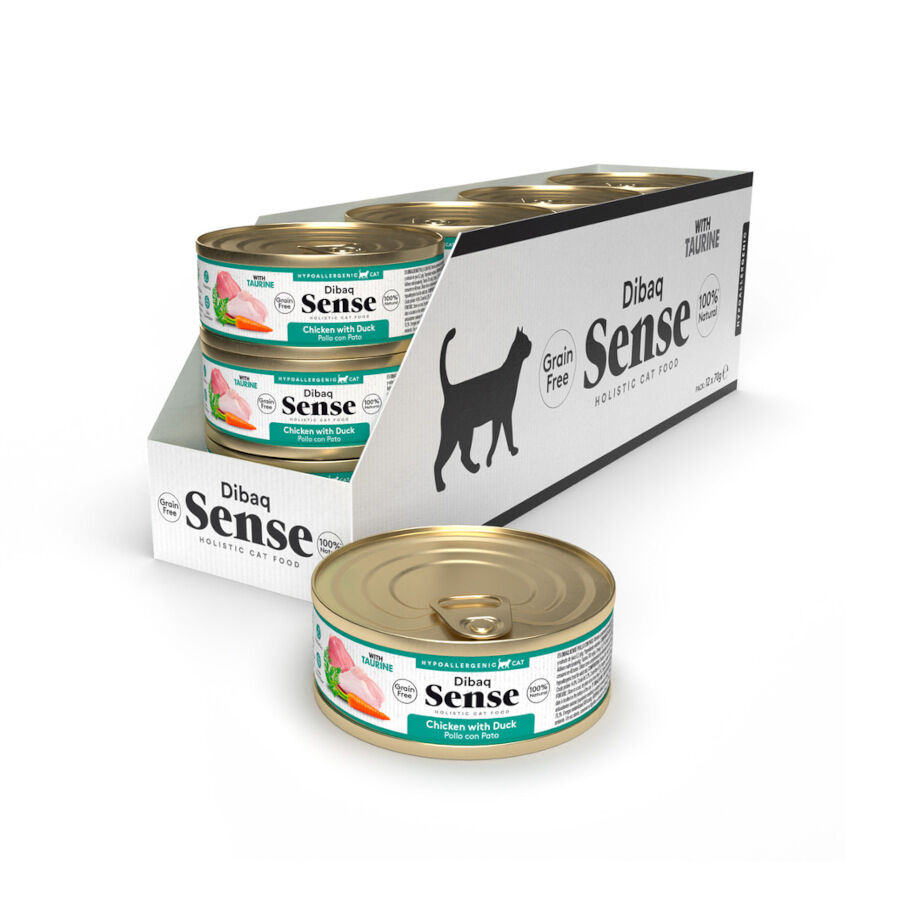 70 g Dibaq Sense Hypoallergenic Grain Free Pollo y Pato lata para gatos, , large Imagen numero 2