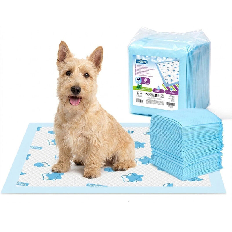 Nobleza Empapadores Perros 50 Unidades 90x90 cm, Alfombrillas Absorbentes Desechables con Dise&ntilde;o Estampado, Pa&ntilde;ales para Perros y Cachorros Antifugas y Antiolores, , large Imagen numero 7