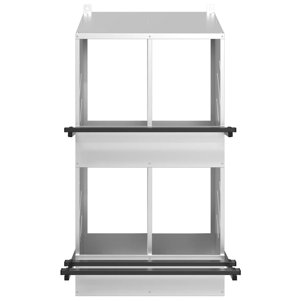 VidaXL Nido Plateado para gallinas thumbnail