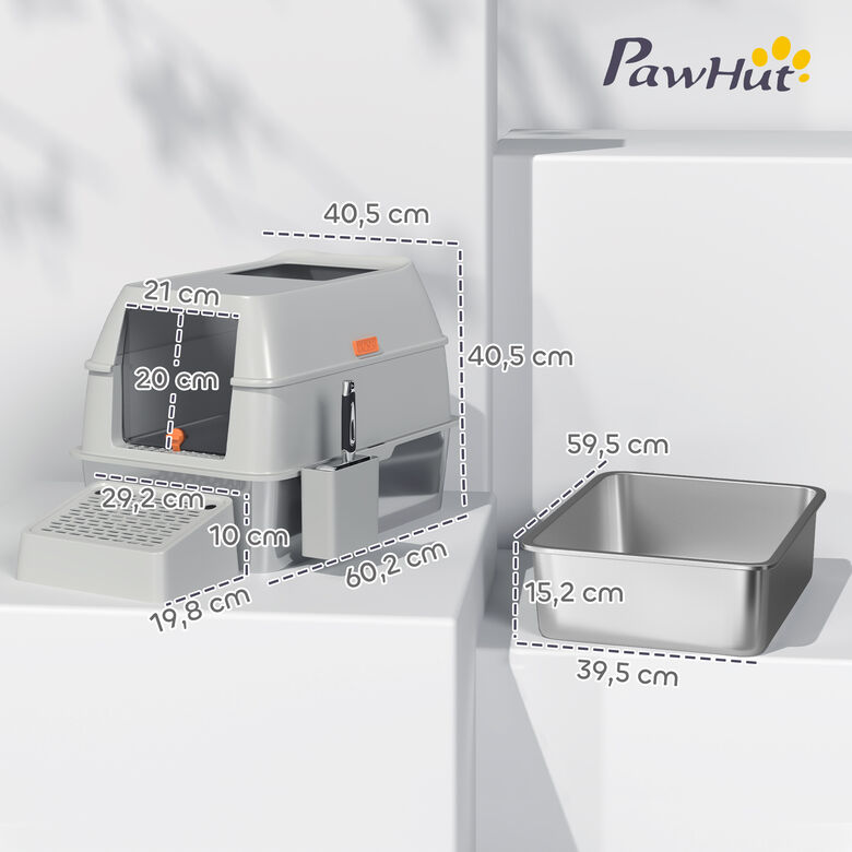 PawHut Arenero Gris para gatos thumbnail