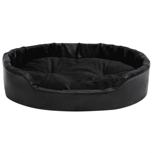 Vidaxl sof&aacute; acolchado ovalado con coj&iacute;n negro para perros, , large Imagen numero 6