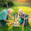 Outsunny Taburete de Jardín Plegable con Bolsa para Herramientas Protección Cojín Rodillas Asiento de Jardín con Almohadilla Altura Ajustable Soporta un máximo 150kg Color Verde Negro, , large indicador imagen numero 2