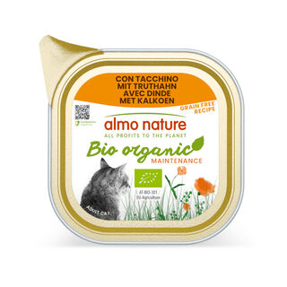 Almo Nature Bio Organic Maintenance Grain Free Pavo tarrina para gatos