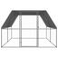 vidaXL Jaula gallinero de acero galvanizado 3x4x2 m, , large indicador imagen numero 2
