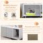 COSTWAY 3 en 1 Casa para Gatos con Rascador Extraíble, Mesa de Centro Auxiliar de Madera, Cueva para Gatos con 2 Puertas, Mueble Arenero de 90 x 50 x 50 cm (Gris), , large indicador imagen numero 3