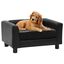 Vidaxl sofá rectangular negro para perros, , large indicador imagen numero 1