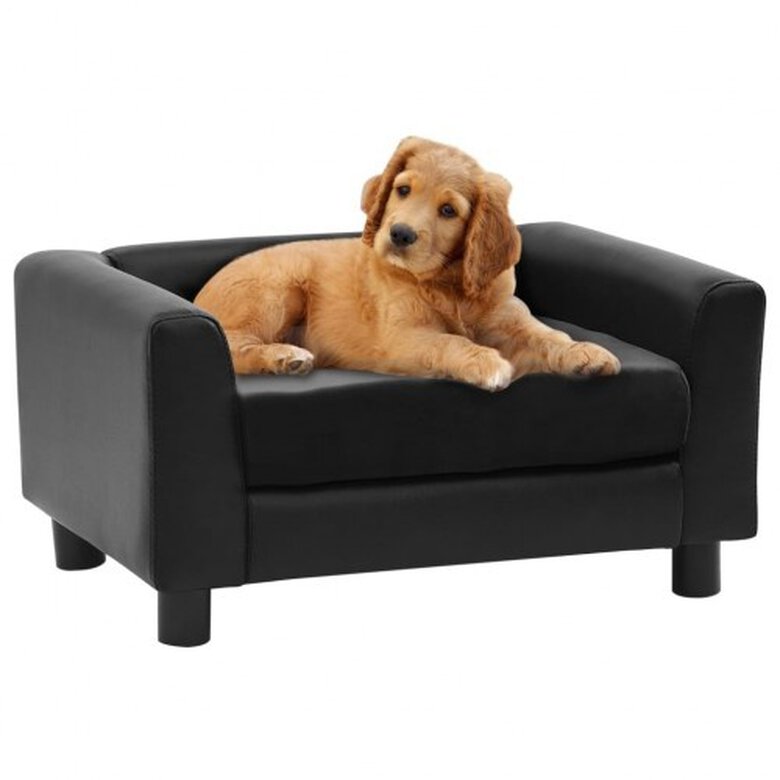 Vidaxl sofá rectangular negro para perros, , large image number null
