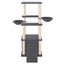 vidaXL Rascador para gatos con postes de sisal gris oscuro 133 cm, , large indicador imagen numero 2