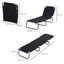 Outsunny Tumbona Plegable Reclinable con Ángulo Ajustable de 5 Posiciones para Jardín Exterior Piscina Terraza Camping Carga 120 kg 188x56x28 cm Negro, , large indicador imagen numero 3