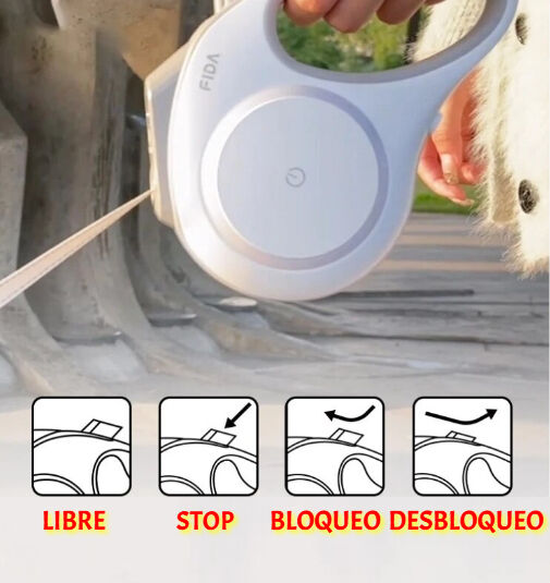 Correa extensible con LED para perro FIDA LED LEASH, , large Imagen numero 2