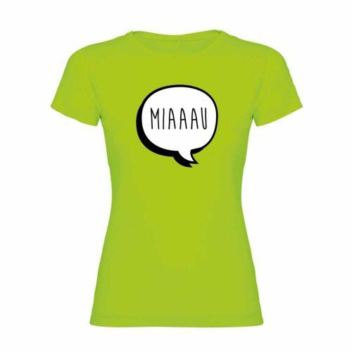 Camiseta mujer &quot;Miaaau&quot; color Verde thumbnail