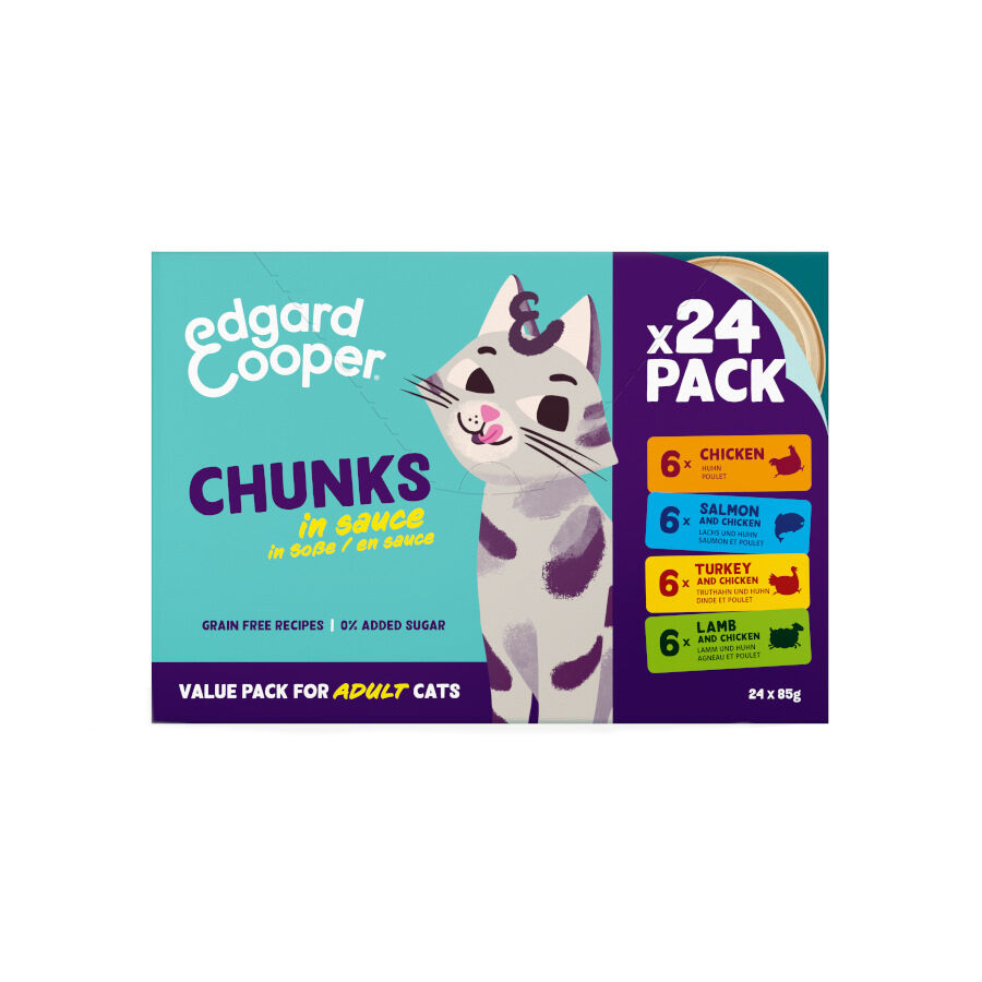 Edgard &amp; Cooper multipack chunks comida para gatos thumbnail