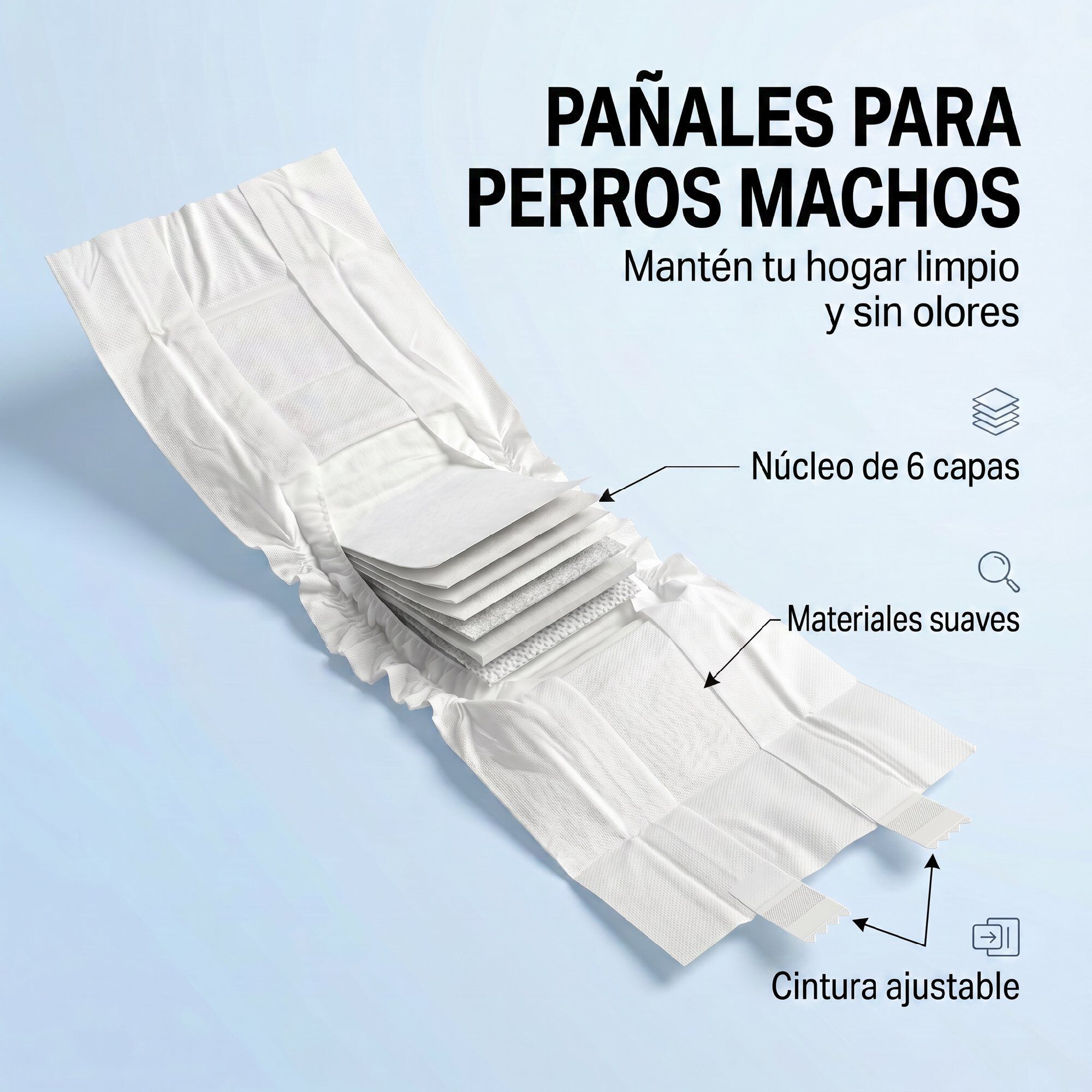 PawHut Pa&ntilde;ales para Perro Blanco, , large Imagen numero 4