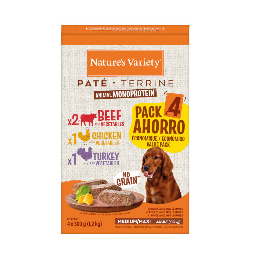 12 sobres x 300 g Nature's Variety Original Adult Medium Pat&eacute; sobre para perros &iexcl;Pack ahorro!, , large Imagen numero 3