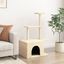 vidaXL Rascador para gatos con postes de sisal color crema 110 cm, , large indicador imagen numero 2