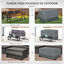 Outsunny Funda Protectora para Muebles de Jardín Tela Oxford 600D Impermeable Cubierta de Muebles de Mesas Sillas Sofás Exterior con Cordón y Hebilla 190,5x72x76 cm Gris, , large indicador imagen numero 4