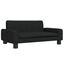 vidaXL Cama para perros de tela negra 70x45x30 cm, , large indicador imagen numero 1