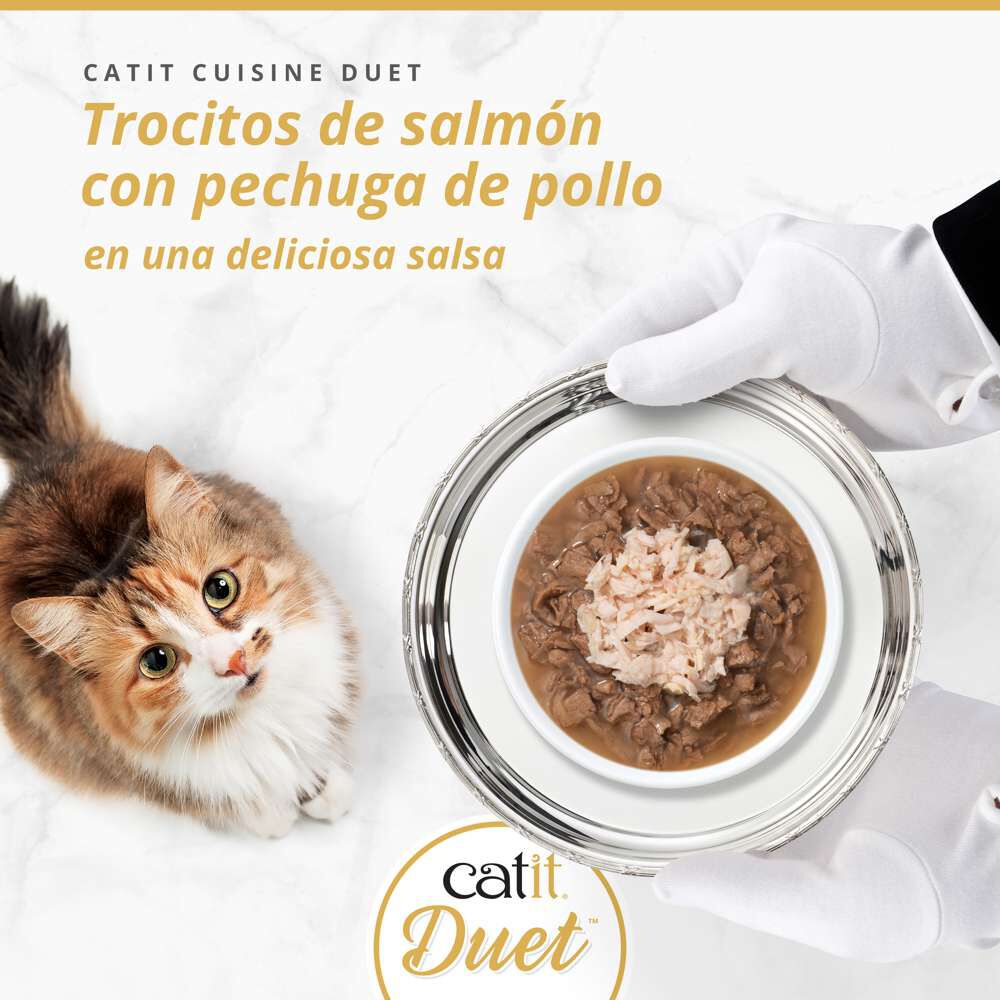 Catit Cuisine Duet Salm&oacute;n con Pollo, 75g, , large Imagen numero 2