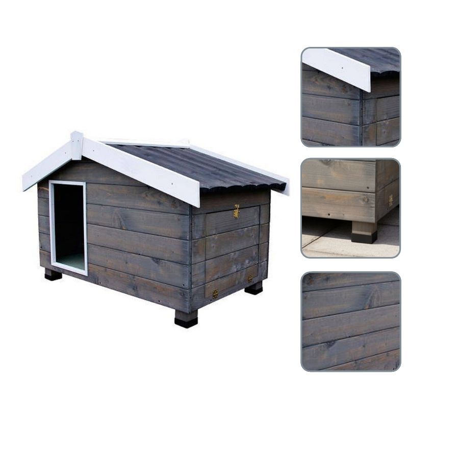 TK-Pet Mountain Caseta de Madera Gris para perros, , large Imagen numero 5