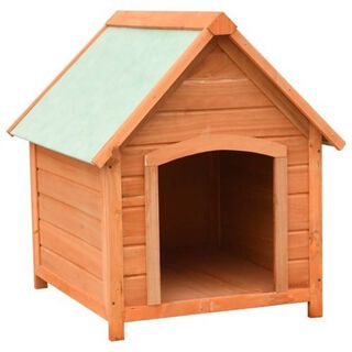Caseta de madera para perros color Madera