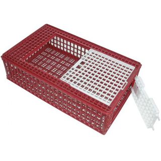 Caja de transporte para aves color Rojo/Blanco