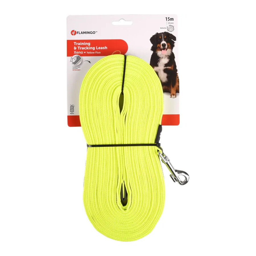 Flamingo Xeno Correa Amarilla de Entrenamiento y Rastreo para perros thumbnail