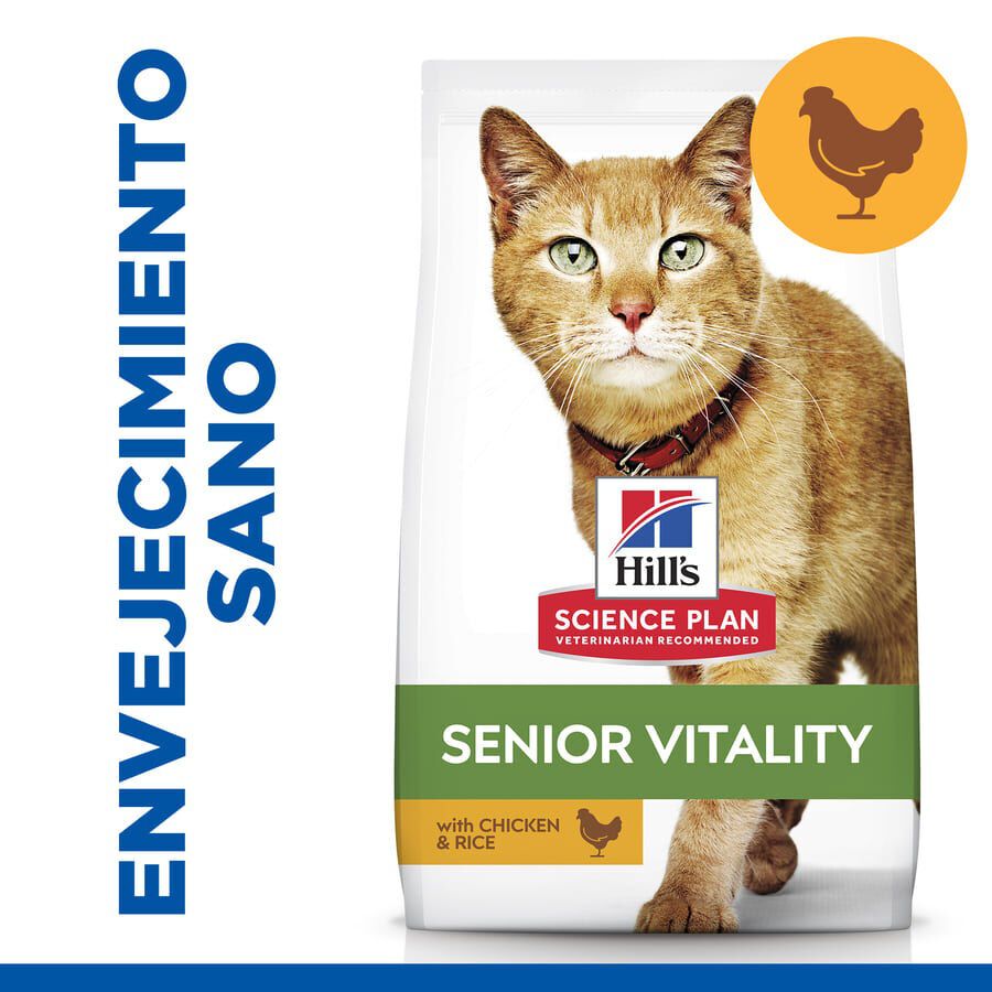 Hill&#039;s Science Plan Youthful Vitality Pollo pienso para gatos thumbnail