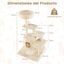 COSTWAY Rascador para Gatos, Torre para Gatos de M&uacute;ltiples Niveles con Condominio, Poste Rascador, Bola Colgante, Plataformas para Saltar, Mueble de Entretenimiento para Mascotas 58,5x58,5x102 cm, , large indicador imagen numero 5