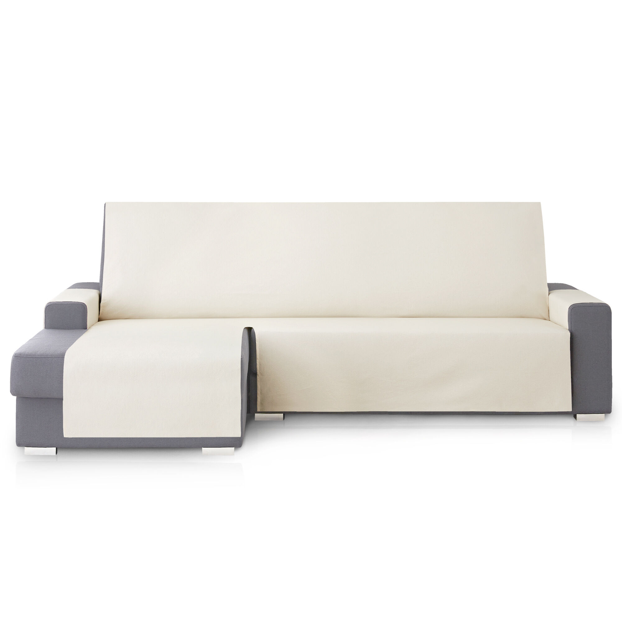 Protector Cubresofa Sofa Chaise Longue Izquierda Royale 240 cm. Color Marfil, , large Imagen numero 1