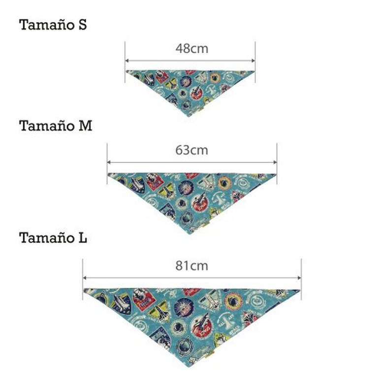 Bandana Naves espaciales para perros color Azul, , large image number null