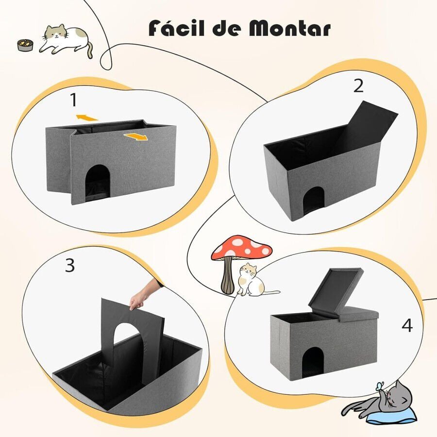 Costway Banco con Arenero para Gatos thumbnail