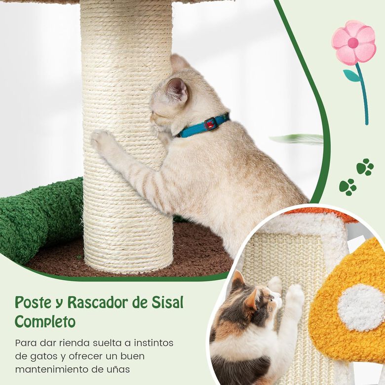COSTWAY Árbol en Forma de Hongo 4 en 1 para Gatos thumbnail