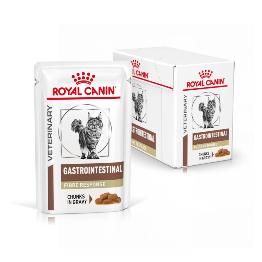 12 sobres x 85 g Royal Canin Gastrointestinal Fibre Response L&aacute;minas en Salsa Sobre para gatos, , large Imagen numero 2