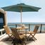 Outsunny Sombrilla de Jardín Ø250x230 cm Parasol de Terraza con 6 Varillas Poste Desmontable Anti-UV Impermeable y Marco de Madera para Playa Patio Verde, , large indicador imagen numero 2
