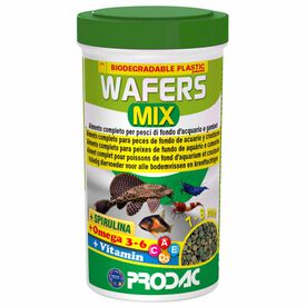 Prodac Wafers Mix Alimento para peces de fondo de acuario y crustáceos