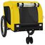 vidaXL Remolque bicicleta mascotas hierro tela Oxford amarillo negro, , large indicador imagen numero 4