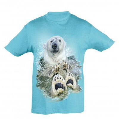 Camiseta Niño Oso Polar Agua color Azul
