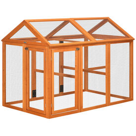 PawHut Gallinero Madera Natural