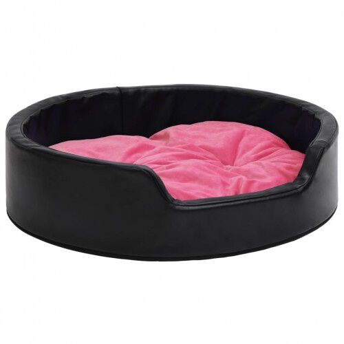VidaXL Cama Negro y Rosa Con Coj&iacute;n para perros y gatos, , large Imagen numero 2