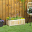 Outsunny Jardinera Madera Natural, , large indicador imagen numero 2