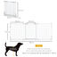 PawHut Barrera para Perros Plegable Valla para Mascotas de 3 Paneles con Cierre Inteligente Barrera de Seguridad para Escalera Pasillo 180x74,5 cm Blanco, , large indicador imagen numero 3
