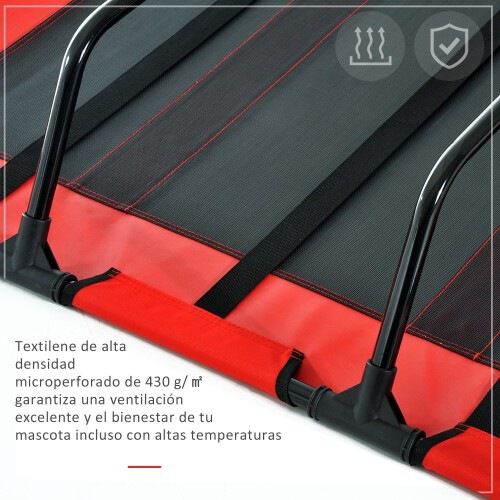 PawHut cama elevada color rojo para perros thumbnail