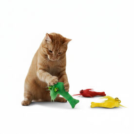 Playology Pack de Peluches con Cascabel de Colores para gatos