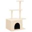 vidaXL Rascador para gatos con postes de sisal color crema 110 cm, , large indicador imagen numero 1